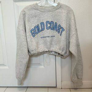 Adika Gold Coast Grey Cropped Sweatshirt